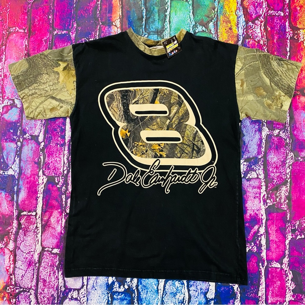 Dale Earnhardt Jr. #8 NASCAR Black Sleeve Camo Vtg size Large